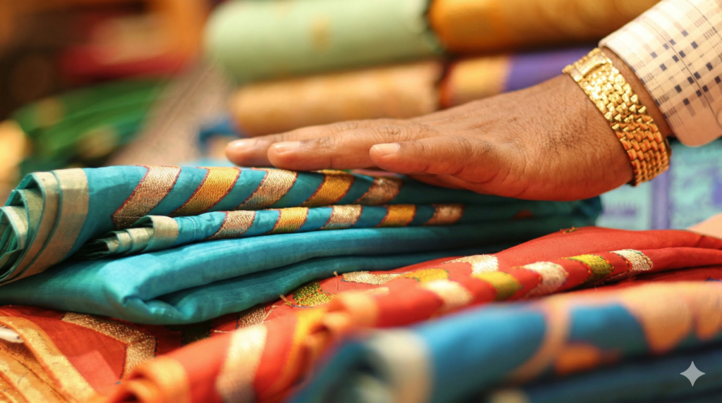 Representational image of workers protesting outside Karnataka Silk Industries Corporation (KSIC) and Mysore silk sarees.