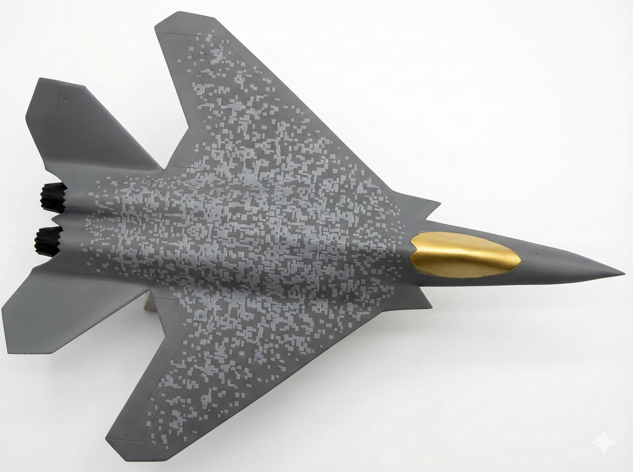 Artistic representation of a futuristic 6th generation fighter jet with Indian and French flags, symbolizing the 10 lakh crore FCAS defense partnership."