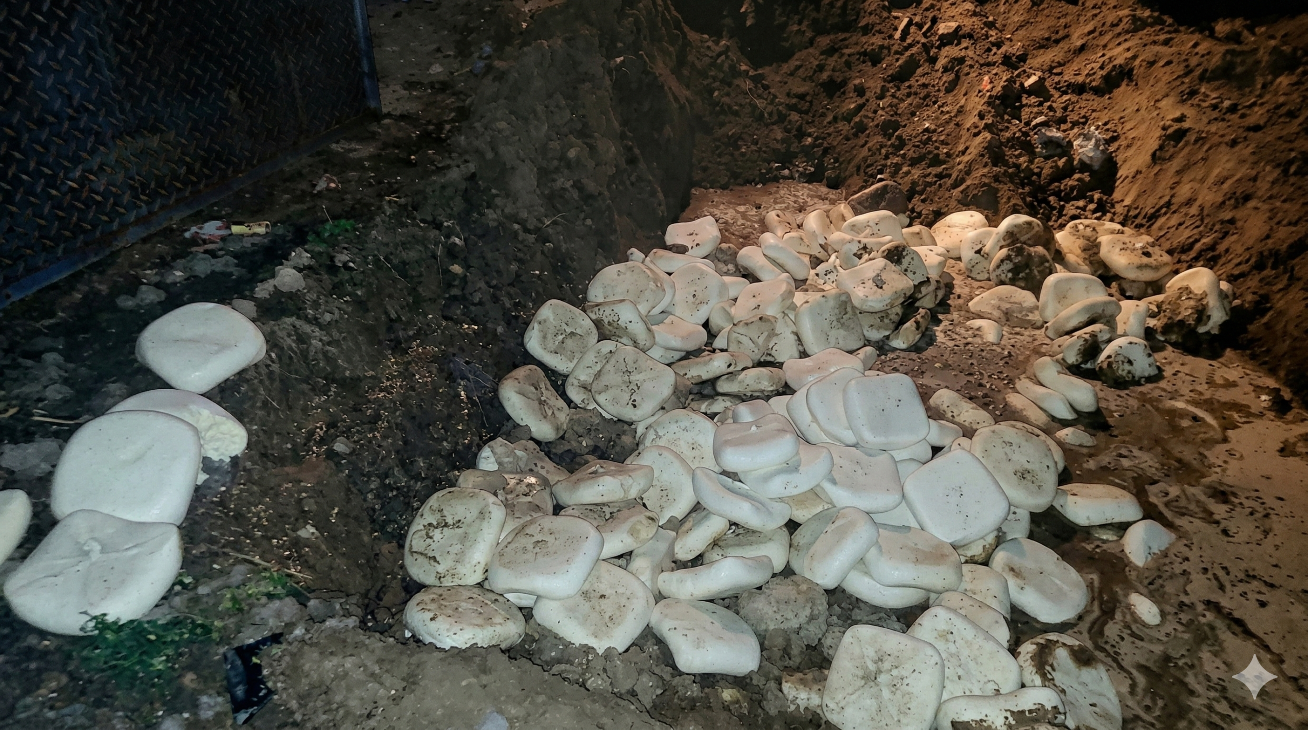 Huge quantities of adulterated paneer and khoya seized by food safety officials in Uttar Pradesh are being destroyed.