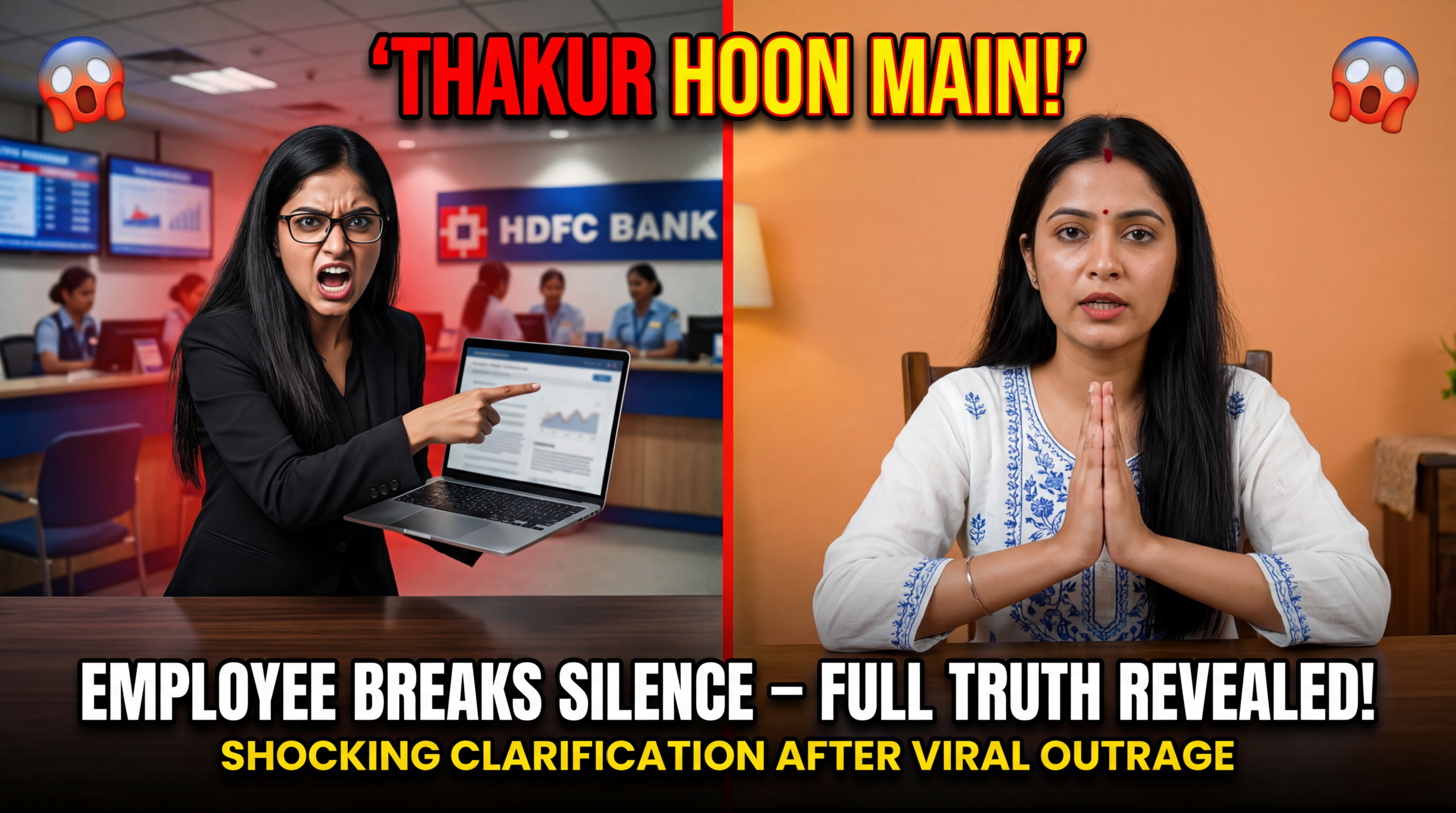ठाकुर हूँ मैं! बैंक कर्मचारी का चौंकाने वाला स्पष्टीकरण – सच्चाई आपको हैरान कर देगी!