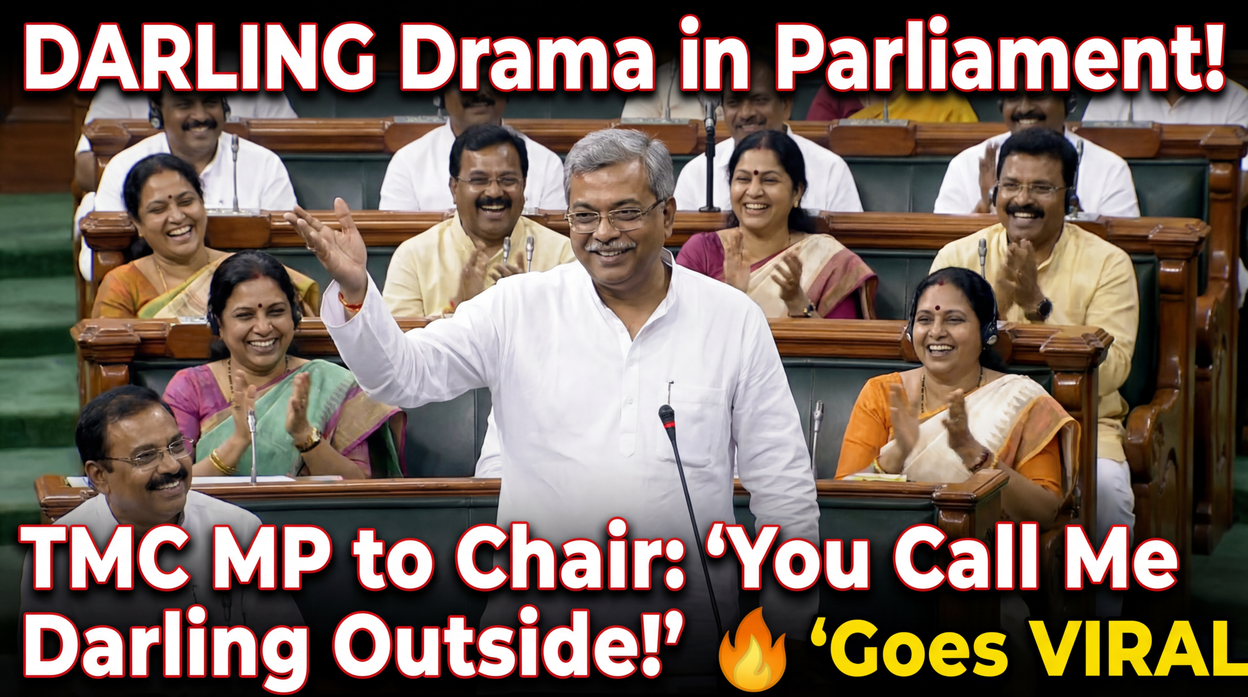 ALT टेक्स्ट (थंबनेल पर ओवरले हेडलाइन में): लोकसभा में डार्लिंग ड्रामा! "आप मुझे बाहर से डार्लिंग कहते हैं, लेकिन अंदर से इग्नोर करते हैं!"