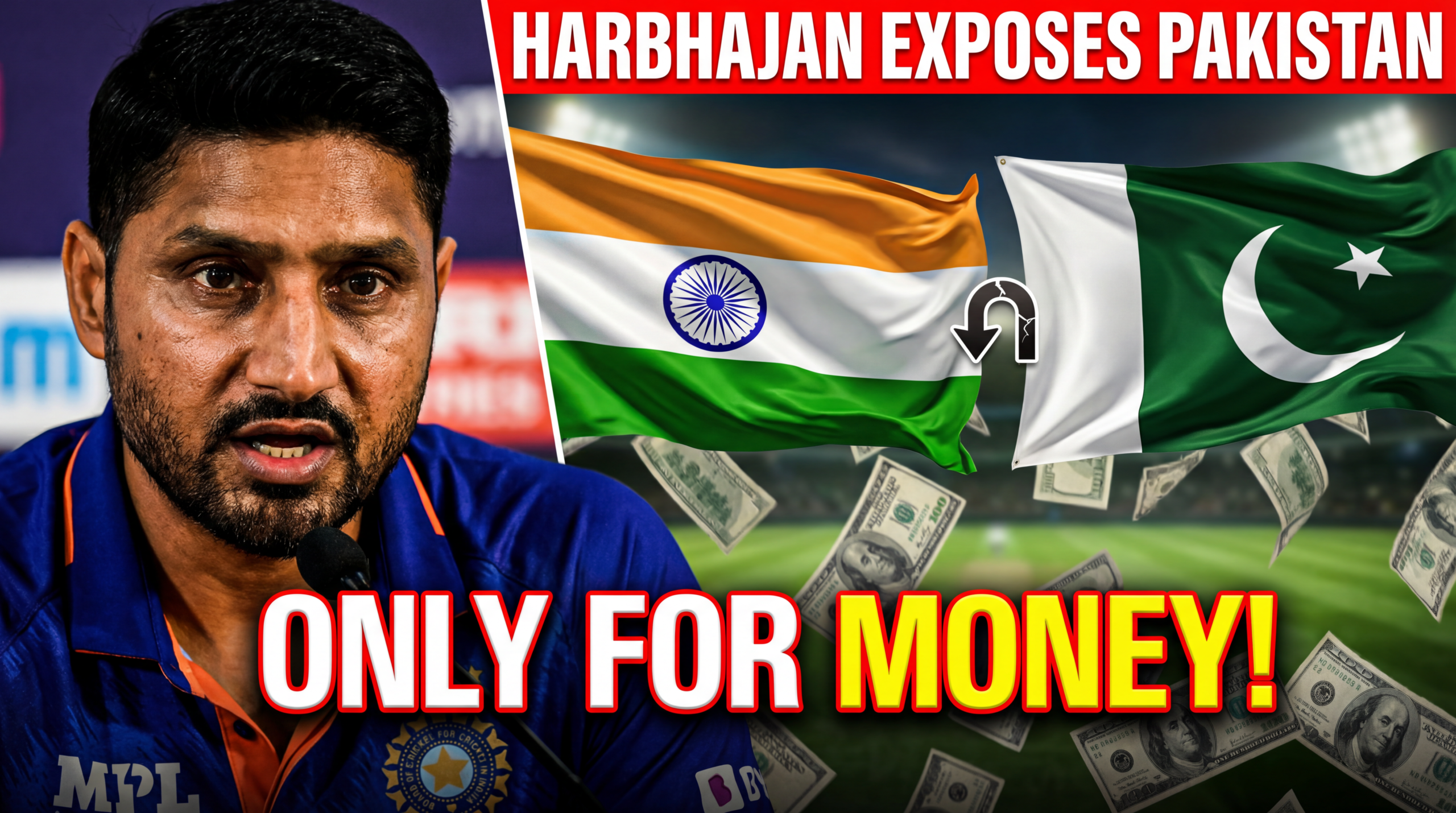 हरभजन ने पाकिस्तान को बेनकाब किया "सिर्फ पैसे के लिए भारत से खेला!"
