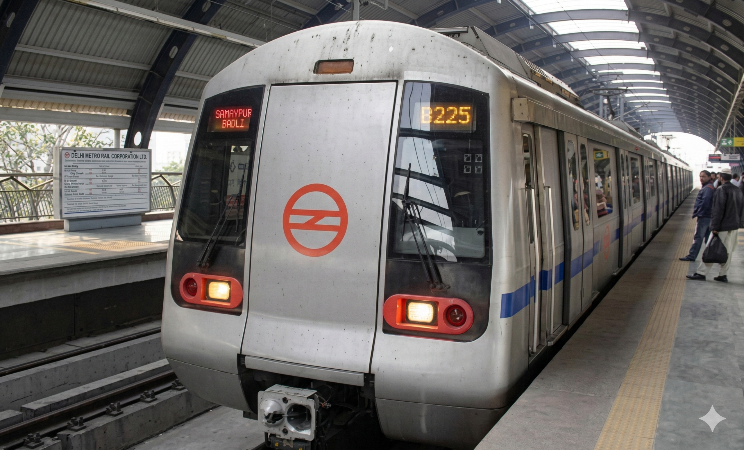 डीएमआरसी के नए मेट्रो कॉरिडोर — मजलिस पार्क से मौजपुर और दीपाली चौक से मजलिस पार्क तक चलती मेट्रो ट्रेन, दिल्ली मेट्रो फेज-4