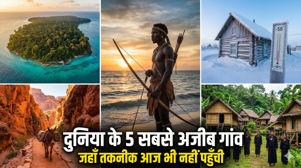 दुनिया के 5 सबसे अजीब और दूरस्थ गांव जहाँ कोई मोबाइल, इंटरनेट या बिजली नहीं है — नॉर्थ सेंटिनल आइलैंड, ओइम्याकोन, सुपाई, ग्रीनलैंड और इंडोनेशिया