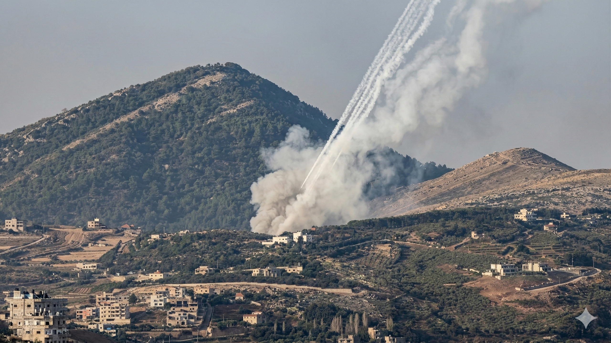 यरुशलम में धुएं के बादल, ईरानी मिसाइल हमले के बाद इजरायली एयर डिफेंस सिस्टम सक्रिय — 5 मार्च 2026