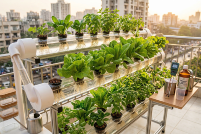 घर पर हाइड्रोपोनिक खेती (बिना मिट्टी की खेती)