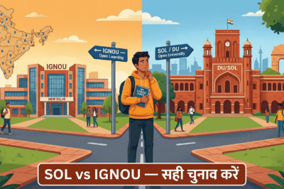 SOL vs IGNOU 2026: कौन सा बेहतर है? पूरी जानकारी हिंदी में