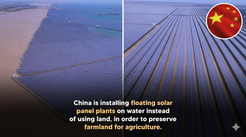 चीन का बड़ा झटका! पानी पर तैरते सोलर पैनल — खेती की जमीन बचाने का चौंकाने वाला तरीका अभी जानिए