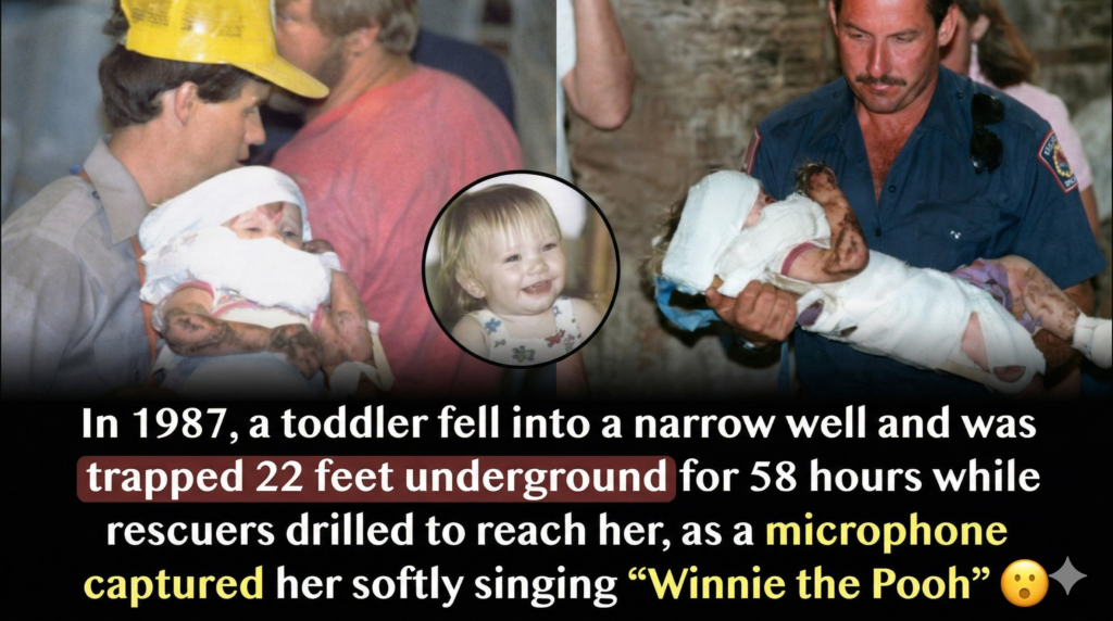 1987 में Texas के Midland शहर में Baby Jessica को कुएं से बचाने का दृश्य