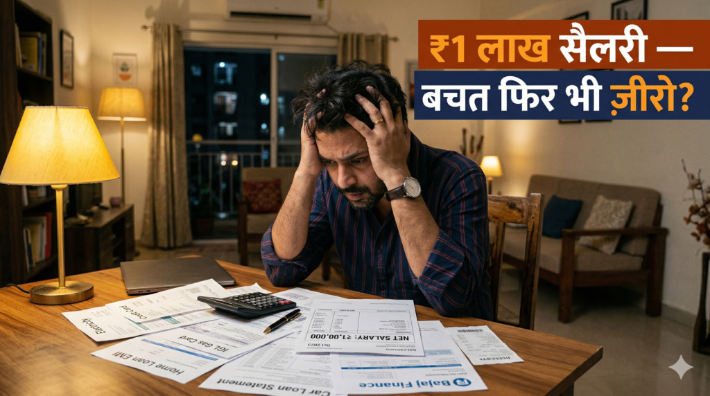 ₹1 लाख सैलरी फिर भी बचत ज़ीरो — मिडिल क्लास की ये 7 गलतियाँ कर रही हैं बर्बाद!