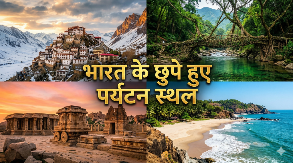 भारत के छुपे हुए पर्यटन स्थल: 9 जगहें जो Goa और Manali से भी खूबसूरत हैं!